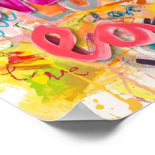 LOVE Graffiti Art Poster ポスター (角)