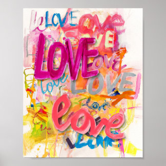 LOVE Graffiti Art Poster ポスター