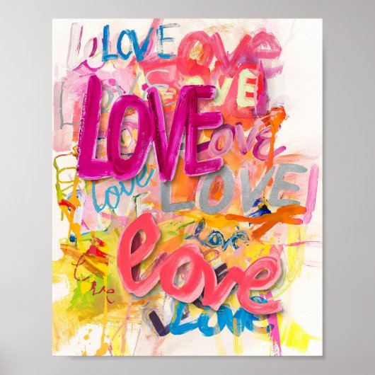 LOVE Graffiti Art Poster ポスター (正面)
