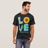 LOVE Grandma Life Flip Flops Hippie Sunflower Tシャツ (正面フル)