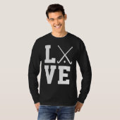 Love Graphic Hockey Player Field Hockey Hockey Sti Tシャツ (正面フル)