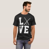 Love Graphic Hockey Player Field Hockey Hockey Sti Tシャツ (正面フル)