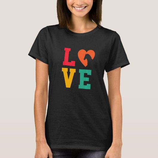 Love Graphic Horse Lover Equestrian Rider Horses F Tシャツ (正面)