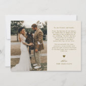 Love & Gratitude Cream 結婚式 マルチフォトカード サンキューカード (裏面)