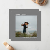 Love & Gray感謝していの写真結婚ありがとう ノートカード (正面/裏面インサイチュ)