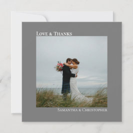 Love & Gray感謝していの写真結婚ありがとう ノートカード