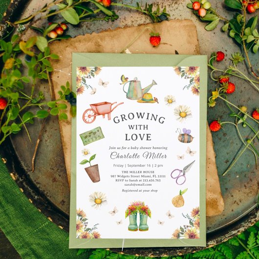 Love Green Baby Showerで成長|過去記事 招待状