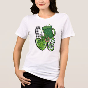 Love Green Beer T-Shirt - おもしろい St. Patrick's Day トライブレンドTシャツ