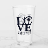 LOVE Greenville SC タンブラーグラス (正面)