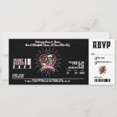 Love Groove Rock and Roll Wedding Invitation 招待状 (正面)