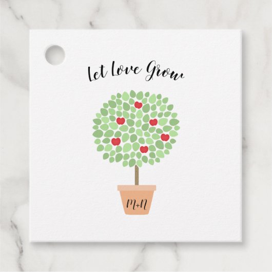 Love Grow Apple Tree 感謝してい フェイバータグ (正面)