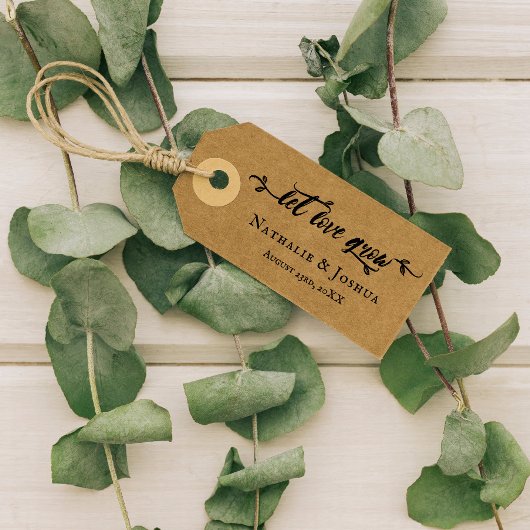 Love Grow Brush Script 結婚's ラバースタンプ