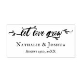Love Grow Brush Script 結婚's ラバースタンプ (インプリント)