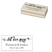 Love Grow Brush Script 結婚's ラバースタンプ (押印)