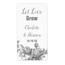 Love Grow Seedパケットの結婚式の引き出物ラベル