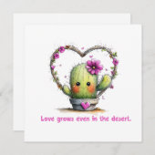 Love Grows Even in the Desert – Greeting Card 招待状 (正面/裏面)