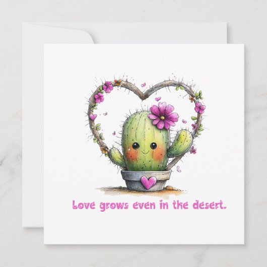 Love Grows Even in the Desert – Greeting Card 招待状 (正面)