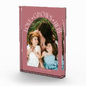 Love Grows Here モダンアーチ ピンク フォトブロック (右)