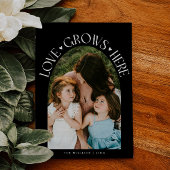 Love Grows Here Black Arch Valentines Day シーズンカード