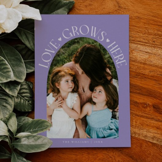 Love Grows Here Lilac Arch Valentines Day シーズンカード