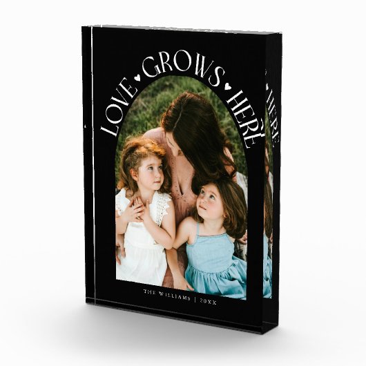 Love Grows Here Modern Arch Black フォトブロック (右)