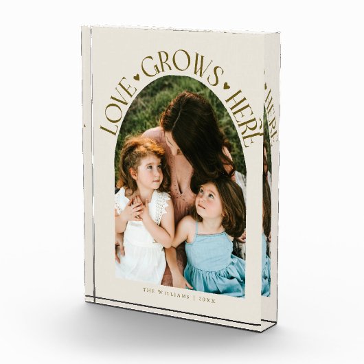 Love Grows Here Modern Arch Cream フォトブロック (右)