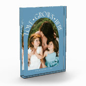 Love Grows Here Modern Arch Denim Blue フォトブロック (左)