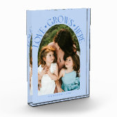 Love Grows Here Modern Arch Icy Blue フォトブロック (左)