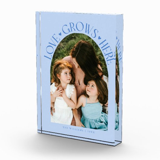 Love Grows Here Modern Arch Icy Blue フォトブロック (右)