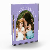 Love Grows Here Modern Arch Lilac フォトブロック (左)