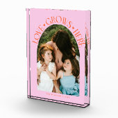 Love Grows Here Modern Arch Orange Pink フォトブロック (右)