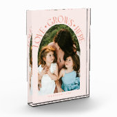 Love Grows Here Modern Arch Peach フォトブロック (左)