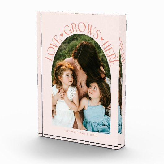 Love Grows Here Modern Arch Peach フォトブロック (右)