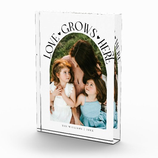 Love Grows Here Modern Arch White フォトブロック (右)