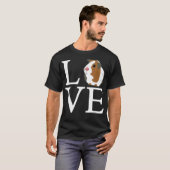 LOVE Guinea Pig Cute Gerbil Tシャツ (正面フル)