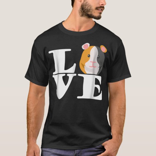 Love Guinea Pigs Tshirt Guinea Pig Love Tee Tシャツ (正面)