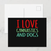 Love Gymnastics And Dogs Gymnast Gymnastic Lover G ポストカード (正面/裏面)