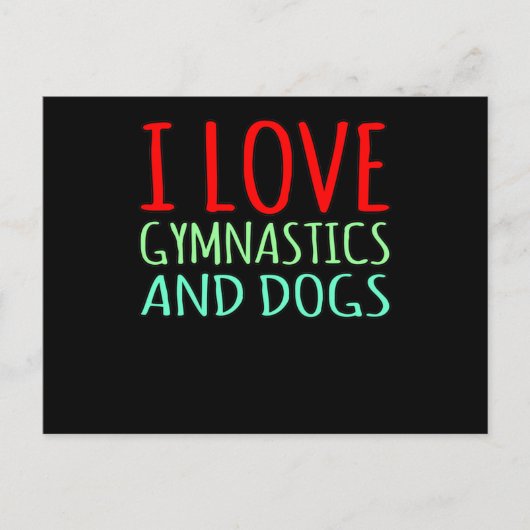 Love Gymnastics And Dogs Gymnast Gymnastic Lover G ポストカード (正面)