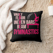 Love Gymnastics Gymnast Gymnastic Sports Lover Gra クッション (ブランケット)