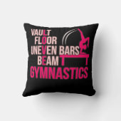 Love Gymnastics Gymnast Gymnastic Sports Lover Gra クッション (裏面)