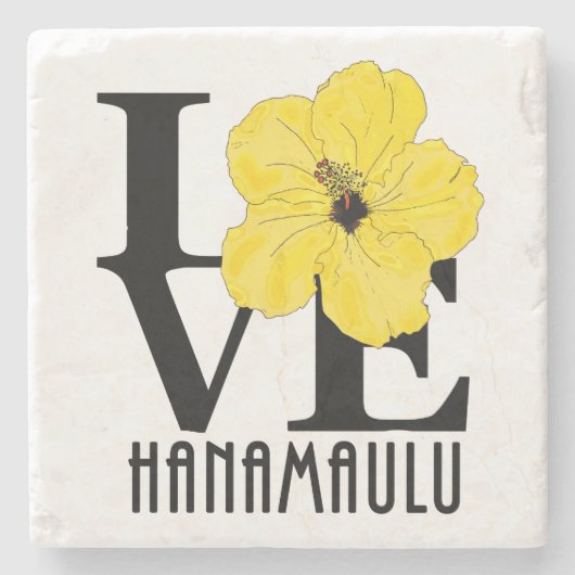 LOVE Hanamulu Hawaii ストーンコースター (正面)