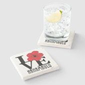 LOVE Hanamulu Hawaii ストーンコースター (横)