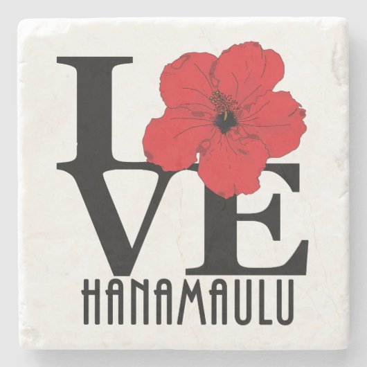 LOVE Hanamulu Hawaii ストーンコースター (正面)