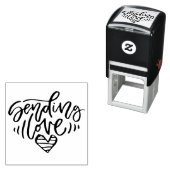 Love Handレタリングスクリプトの送信パーソナライズされた セルフインキングスタンプ (インサイチュ)