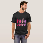 Love Hand Sign Language Asl Valentines Day Men Wom Tシャツ (正面フル)