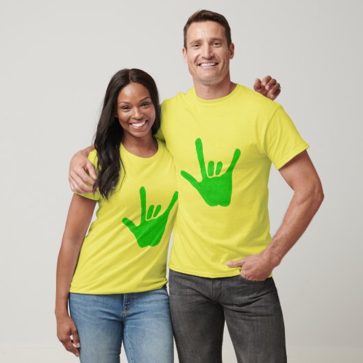 Love hand, sign language in green, on Tee Tシャツ (ユニセックス)