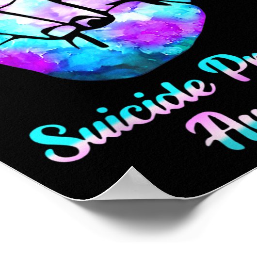 Love Hand Sign Suicide Prevention Awareness Week S ポスター (角)