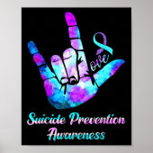 Love Hand Sign Suicide Prevention Awareness Week S ポスター (正面)
