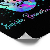 Love Hand Sign Suicide Prevention Awareness Week S ポスター (角)