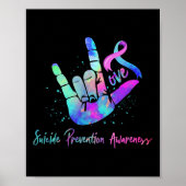 Love Hand Sign Suicide Prevention Awareness Week S ポスター (正面)